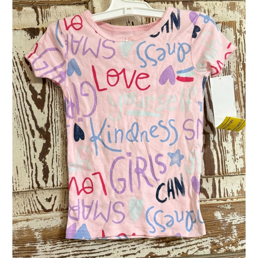 Little Girls Carter's Snug Fit Pajama Top - Pink Multi - Size 4